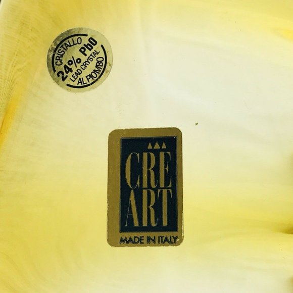 Murano CreArt Venetian 14" Vase Compote 24% Lead C - Picture 7 of 12